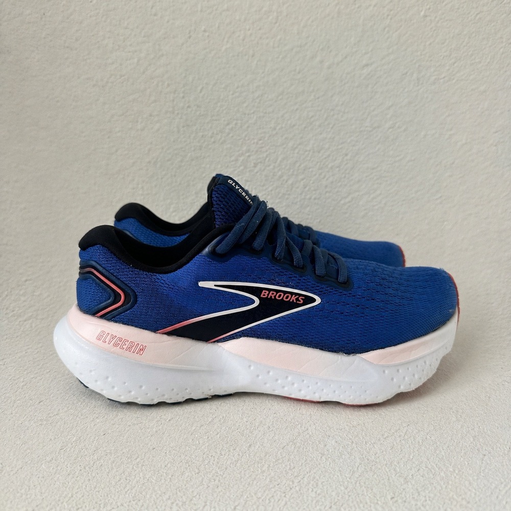 Brooks Glycerin GTS 21 Navy/Coral Running Shoes 1204081B496 Womens 7.5